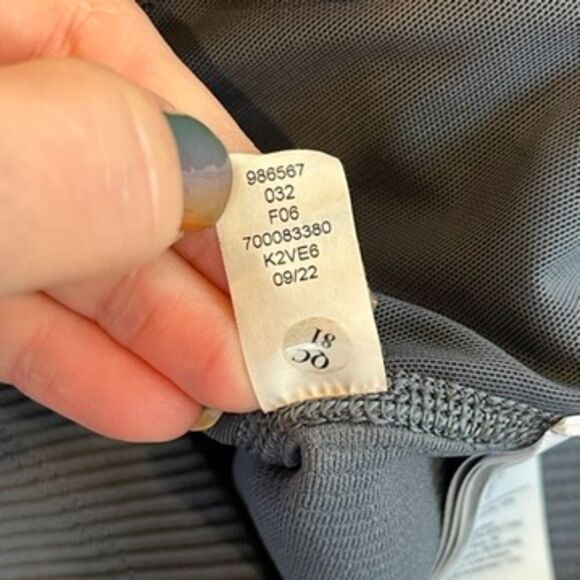 Athleta Salutation Jacket Granite Blue Full Zip Large Active Athletic Gym - Picture 9 of 13